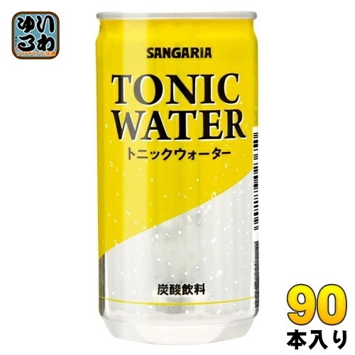 サンガリア トニックウォーター 190g 缶 90本 (30本入×3 まとめ買い) 炭酸飲料
