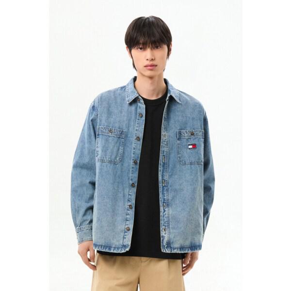 共用ミッドデニムシャツジャケットT32G0NJC02TML1 TOMMY JEANS