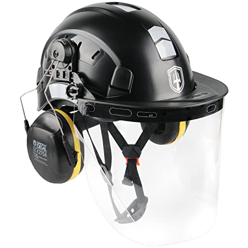 GREEN DEVIL チェーンソー保護ヘルメットフォレスト保護ヘルメット安全ヘルメット耳栓と顔面保護バイザー付き3 in1ヘルメットセット耐衝撃性通気性作業ヘルメットEN397＆EN352-3 8,699円