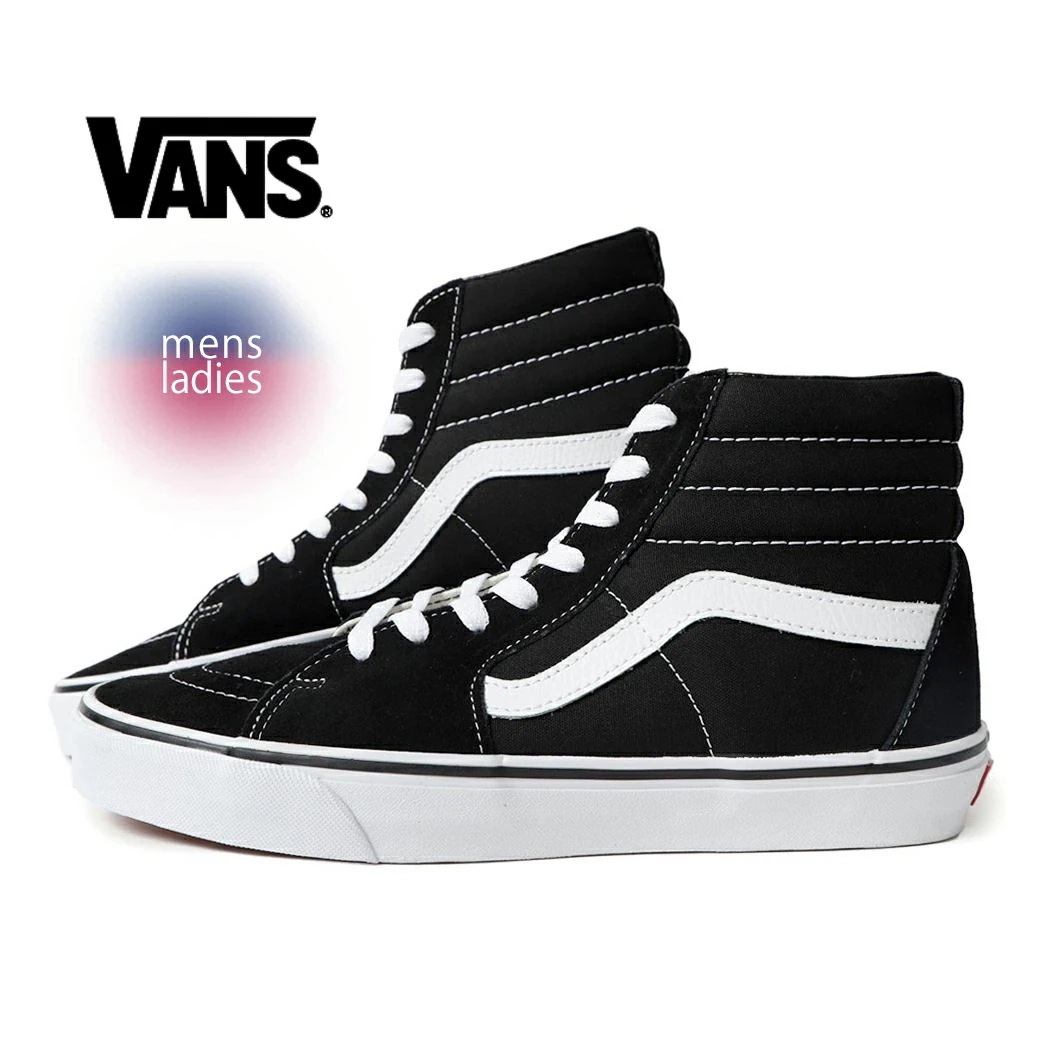 VANS バンズ スケート ハイ ハイカットスニーカー UA SK8-HI BLACK/BLACK/WHITE ( ヴァンス 黒 ブラック 白 国内正規品 VN000D5IB8C )