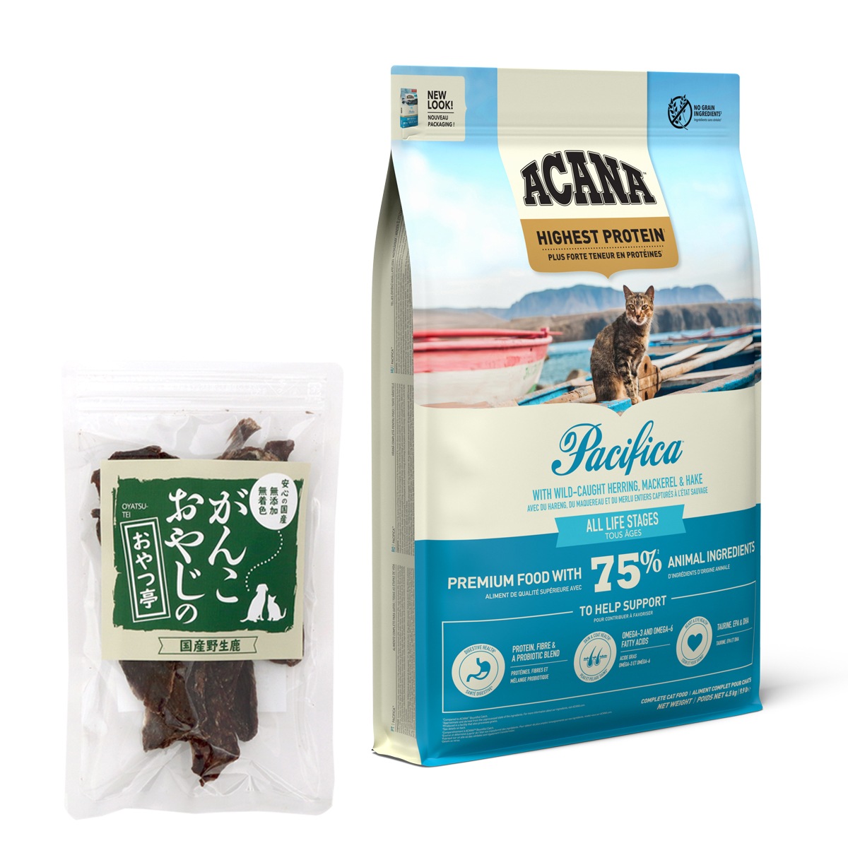 レジオナル パシフィカキャット 4.5kg キャットフード【国産鹿肉ジャーキースモールカット40g付き】