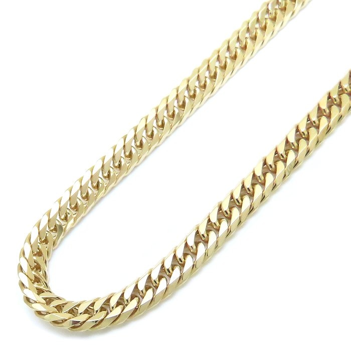 喜平ネックレス K18YG イエローゴールド メンズ 6面 ダブル 50cm 30.1g/76321【中古】