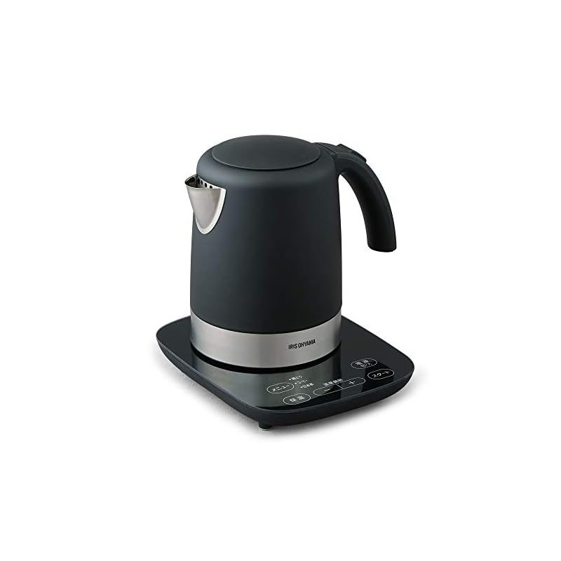 【即納】アイリスオーヤマ 電気ケトル ステンレスタイプ 1000ml 9段階温度調節付 保温設定付 沸騰後自動OFF フィルター掃除可能 ブラック IKE-D1000T-B