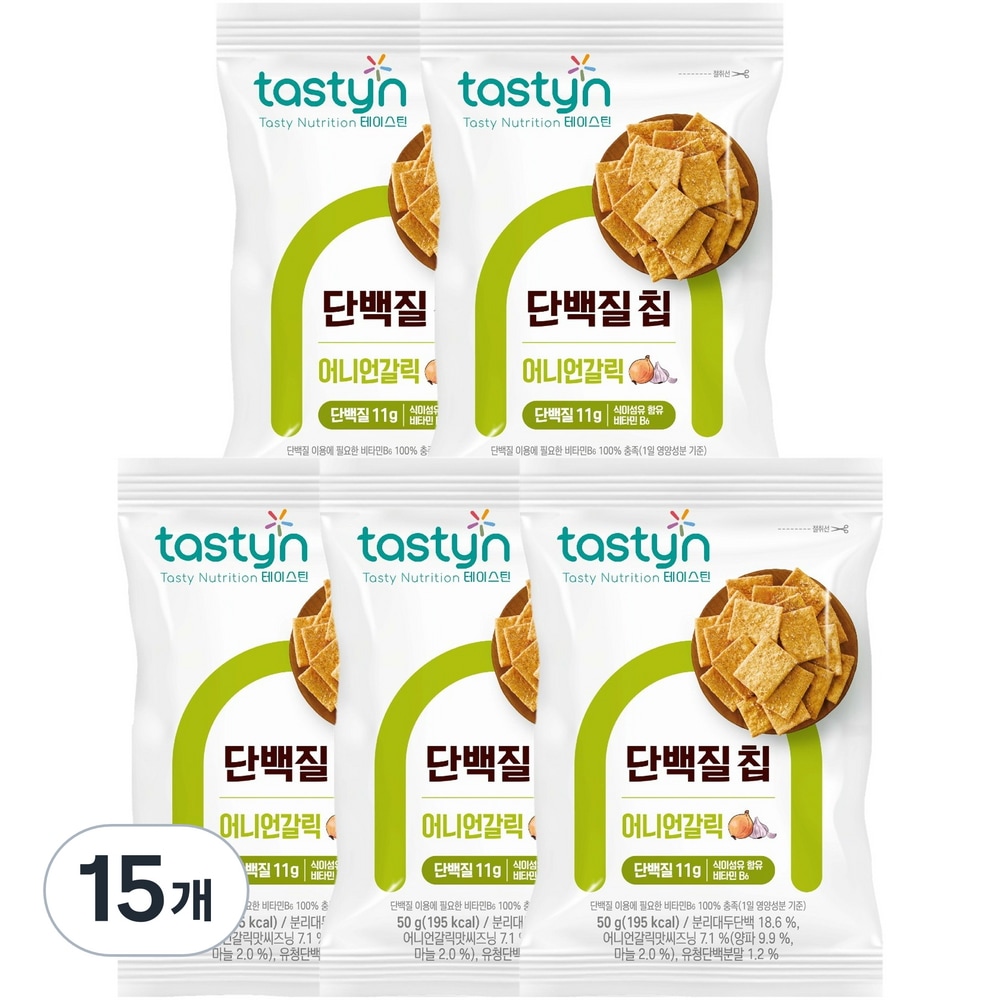 チョングンダン健康テイスチンタンパク質チップオニオンガリック味50g15個