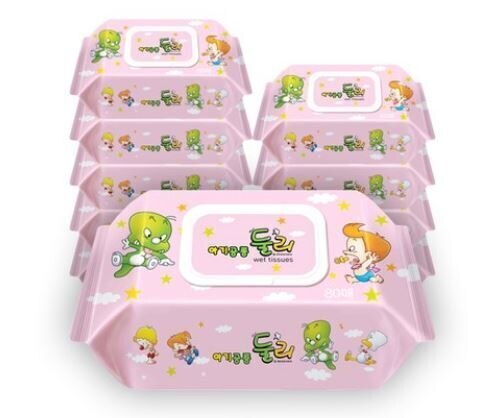 ドゥーリー 幼児 ウェットティッシュ エンボ プレミアム キャップ型 80枚 x 10