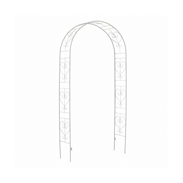 住まいスタイル アイアンアーチ ブロッサムハート ホワイト IA-BH005WHT メーカー直送 7,628円