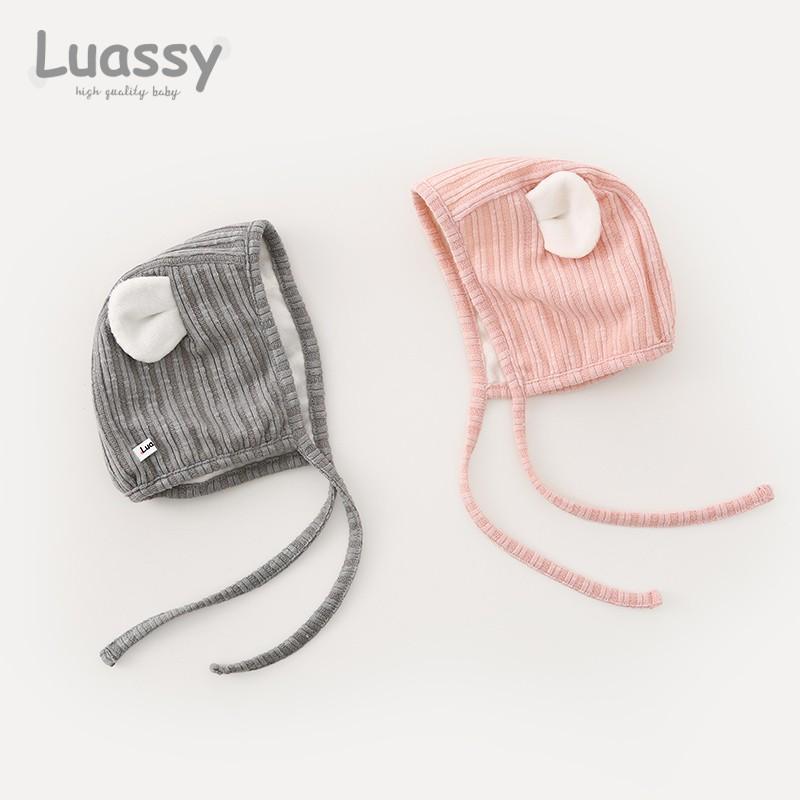 ボンネット帽 ベビー 帽子 薄手 赤ちゃん ファッション かわいい 春秋 綿 新生児 女の子 男の子 幼児 ユニセックス グレー ピンク タイヤキャップ つばし シンプル