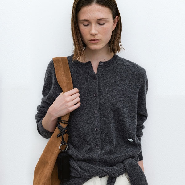ESSENTIAL CASHMERE BASIC CARDIGAN(CD-2230)