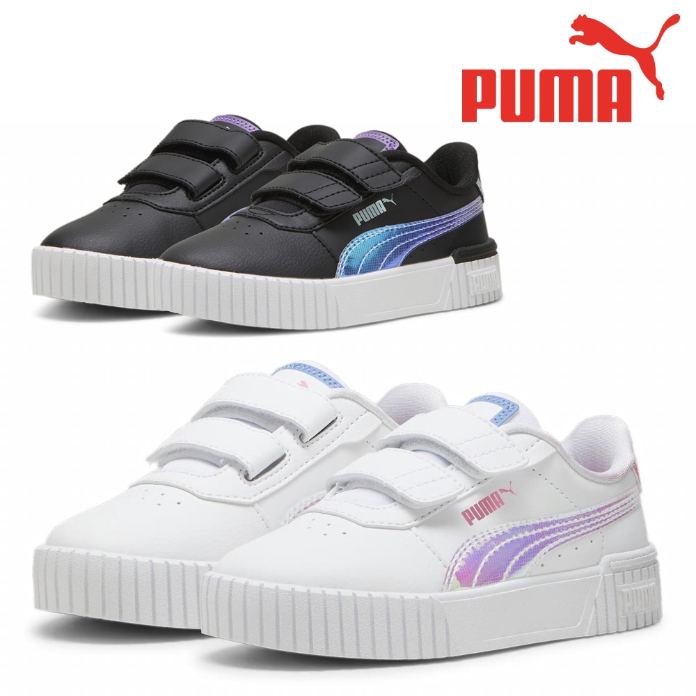 プーマ スニーカー キッズ キャリーナ 2.0 ディープダイブ VP 397422 01 02 PUMA コートスニーカー ベルクロ