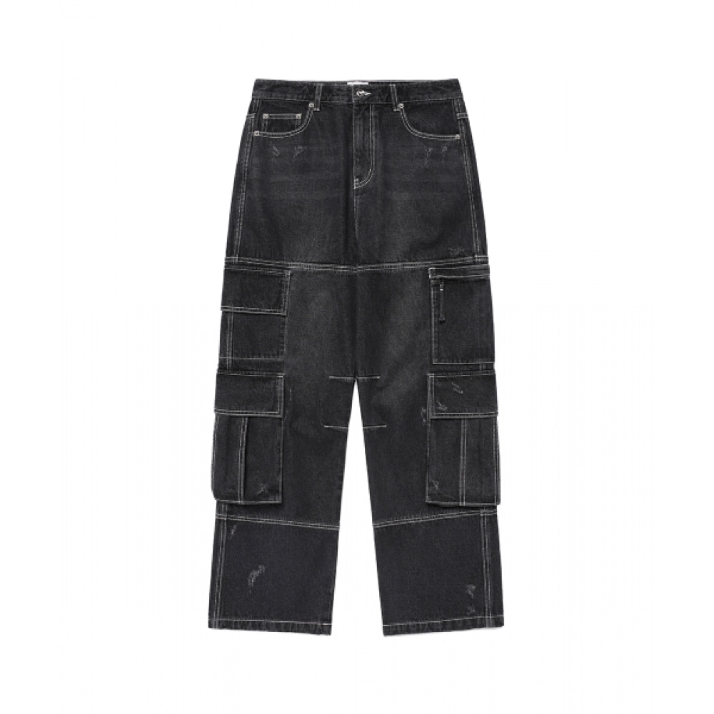 キャビッシュコーティングデニムカーゴパンツブラック (CV2EFUD111A) 10,989円