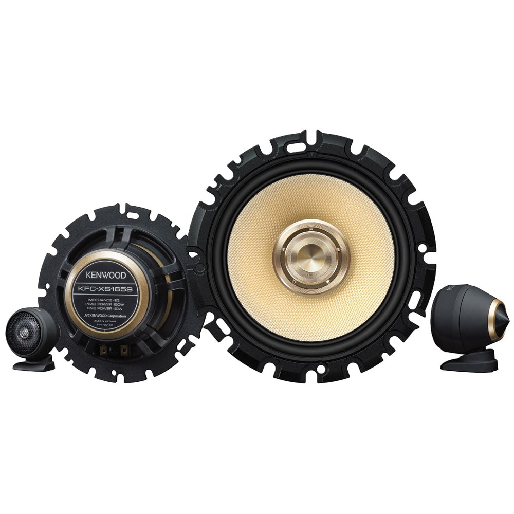 ケンウッド 16cm 3wayセパレートカスタムフィット・スピーカー2本1組・ツィーター1組付属 KFCXS165S