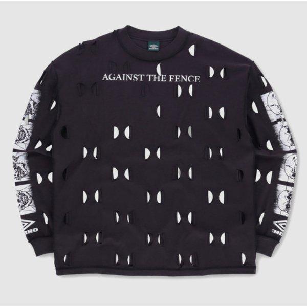 パンチング長袖Tシャツ BB UQ111CRL39 BLK0