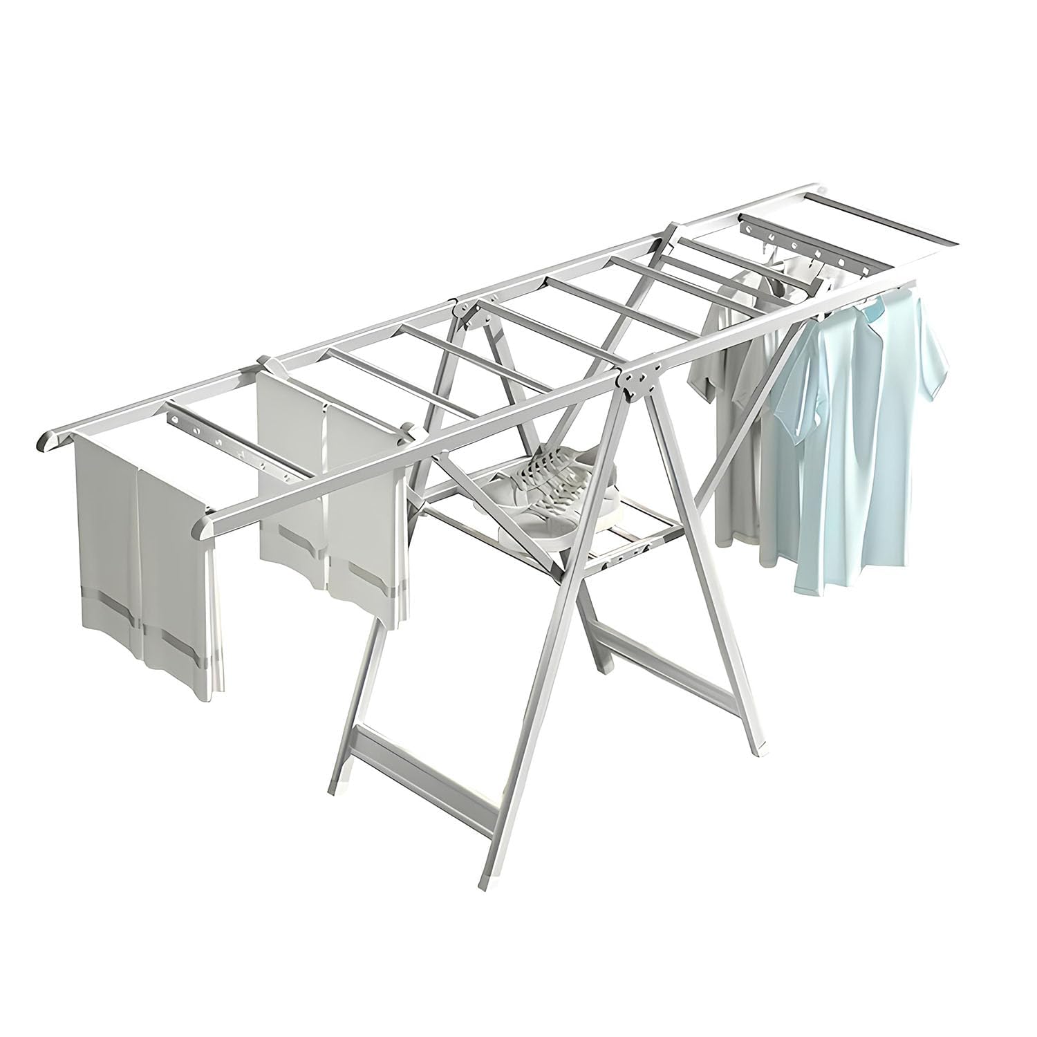 Vinnatsu物干しスタンド 洗濯物干し 室内物干し タオルハンガー タオル掛け 服の乾燥ラック 靴掛けラック ベランダものほし 布団干し 無組立 多機能 折り畳み ものほし 大容量 ベランダ 物干