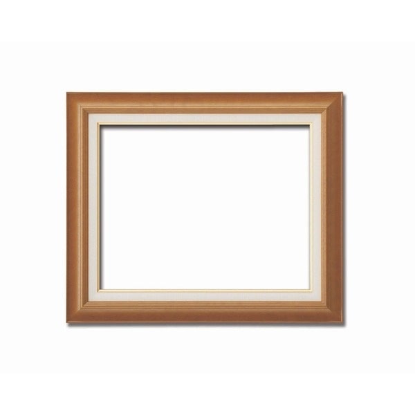 [油額]油絵額/キャンバス額/木製油絵額/茶色油絵額 F12号（606x500mm）「チーク」