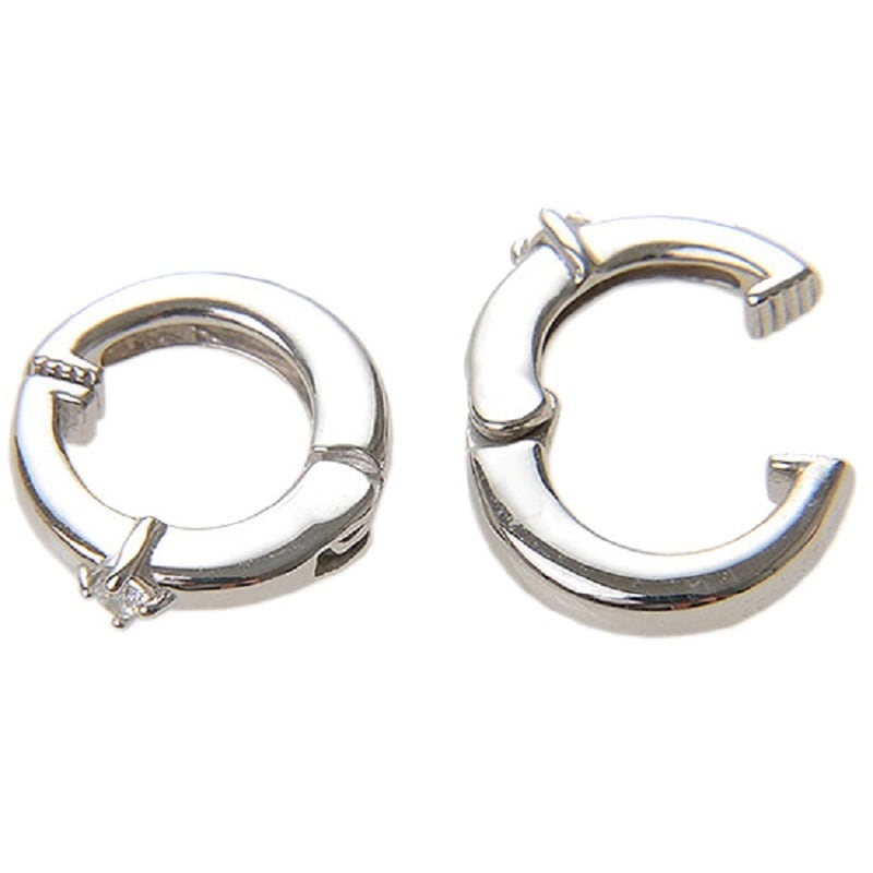 イヤリング レディース me on みぃおん シルバー925 銀製品 キュービックジルコニア CZ イヤーカフ ワンタッチ ピアリング 輪 痛くなりにくい 外れにくい おしゃれ かっこいい キレイ