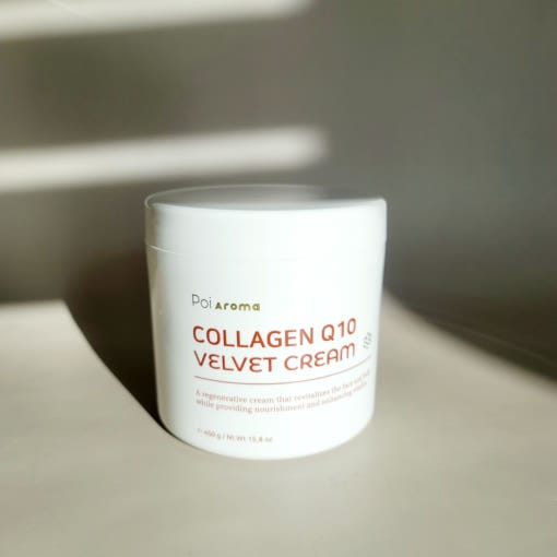 ポイアロマ コラーゲン Q10 ベルベットクリーム 450g / 弾力栄養クリーム+マスクパックをプレゼント