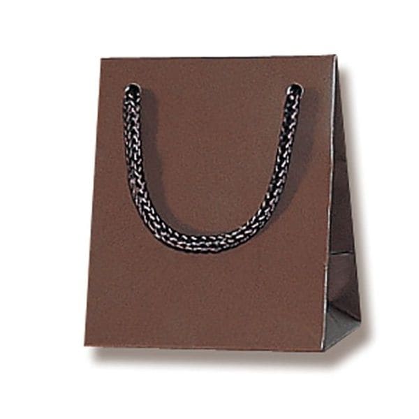 （まとめ買い）シモジマ HEIKO 手提げ紙袋 ブライトバッグ T-5 チョコブラウン（マットPP貼り） 10枚 幅100xマチ70x高120mm 006143370 [x3セット]