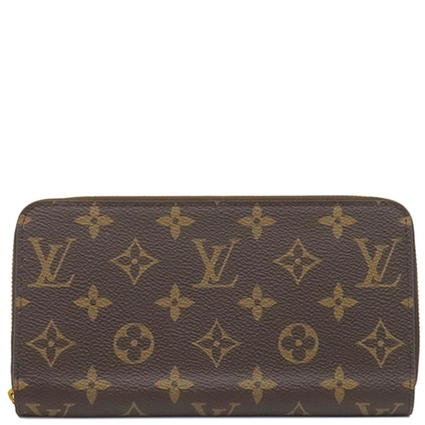 ルイヴィトン LOUIS VUITTON 長財布 ジッピー ウォレット モノグラムキャンバス モノグラム×ローズバレリーヌ ゴールド金具 茶 ピンク ラウンドファスナー M41894 LM3129 【
