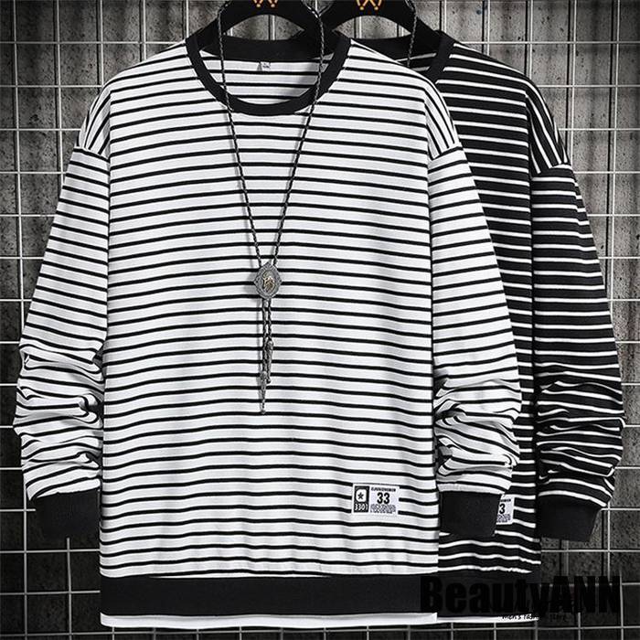 新生活 トレーナー メンズ 秋服 長袖 ボーダー柄 プルオーバー 丸首 ロンT スウェットシャツ トップス 春 秋 ファッション プレゼント ギフト 秋 冬 春 秋ファッション 冬物