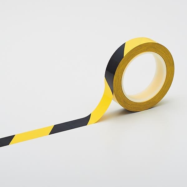 クリーンルーム用ラインテープ（帯電防止タイプ） HCPAS-25TR カラー：黄 黒 25mm幅