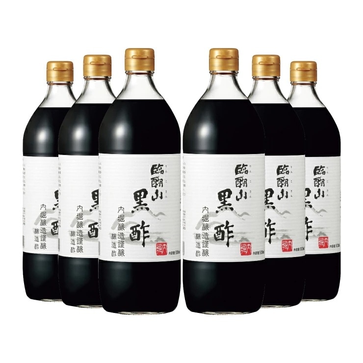 健康酢 黒酢 内堀 臨醐山黒酢 900ml 6本 内堀醸造 酢 ドリンク 飲む酢 希釈 うちほり りんこさん
