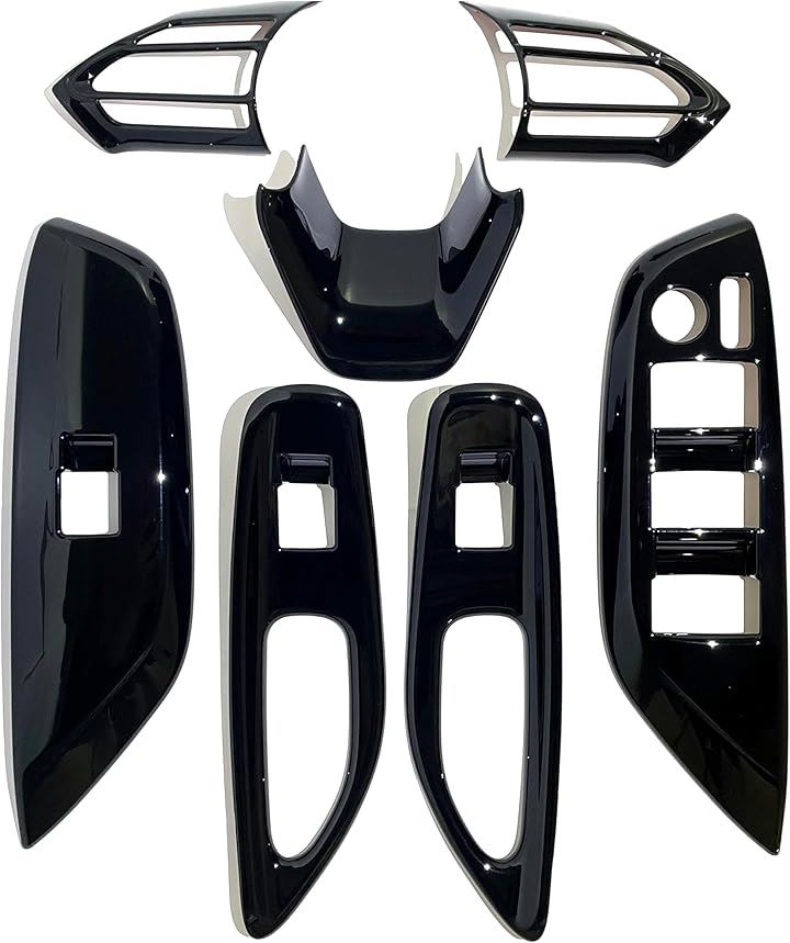 ヤリス ヤリスクロス 10系 専用 アクセサリー 内装 カスタム パーツ ステアリングパネル ドアスイッチカバー セット(ピアノブラック)