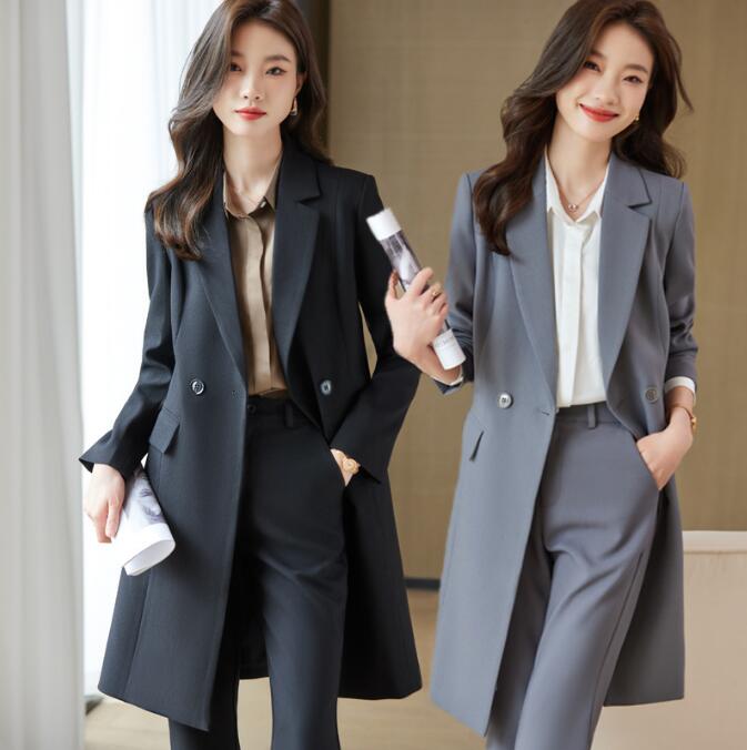 即日発送高品質 2点スーツセット パンツスーツ 女性スーツ ビジネススーツ リクルートスーツ レディーススーツ ジャケット+パンツ スリム ボトムス セットアップ ワイドパンツ フォーマル 長袖 カジ