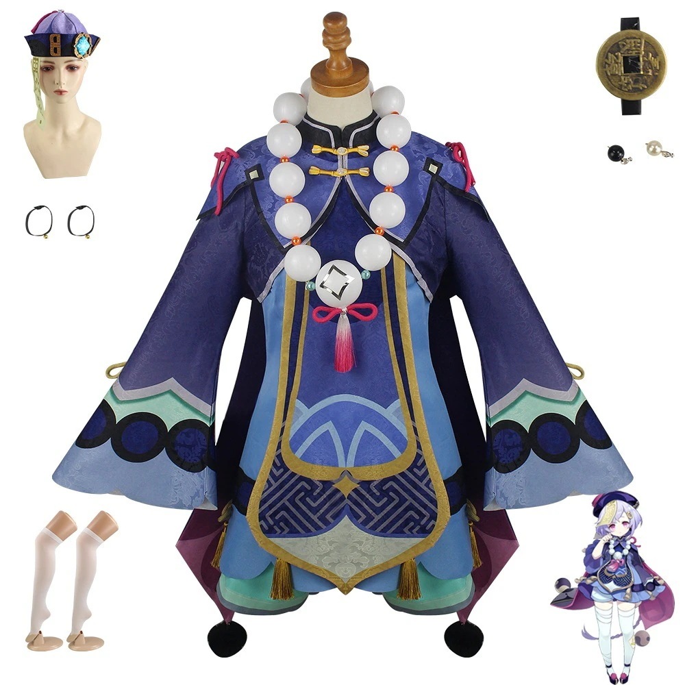 【2026新作-1642】元神七七コスプレ服ゾンビ冷凍アニメフルセット衣装かわいいローリ七七cos