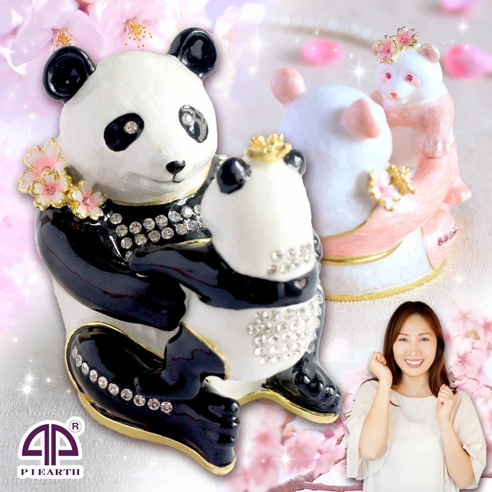 【正規品】 ハグパンダ＆ベビー 桜 さくら 宝石箱 東京銀座PICALS 12-ex585