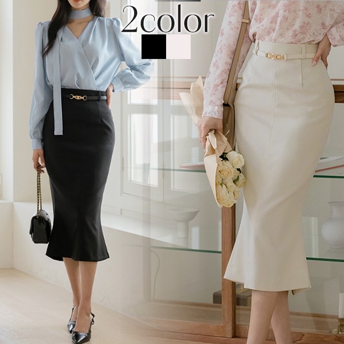 スカート マーメイドスカート 春 ミモレ丈 きれいめ お出かけ 5,442円