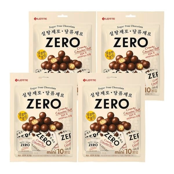 ロッテ製菓 ゼロ クランチ チョコボール ミニ 140g 4個