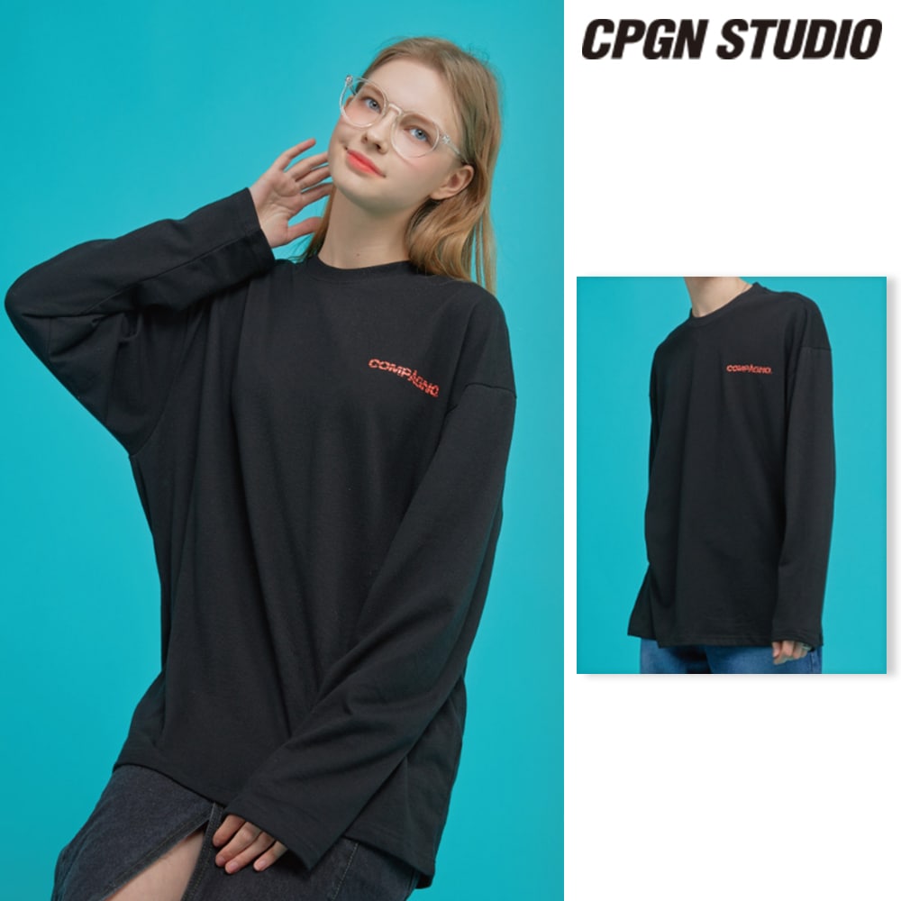 【CPGN STUDIO】 Long Sleeve Heavy Overfit Scratch Logo R