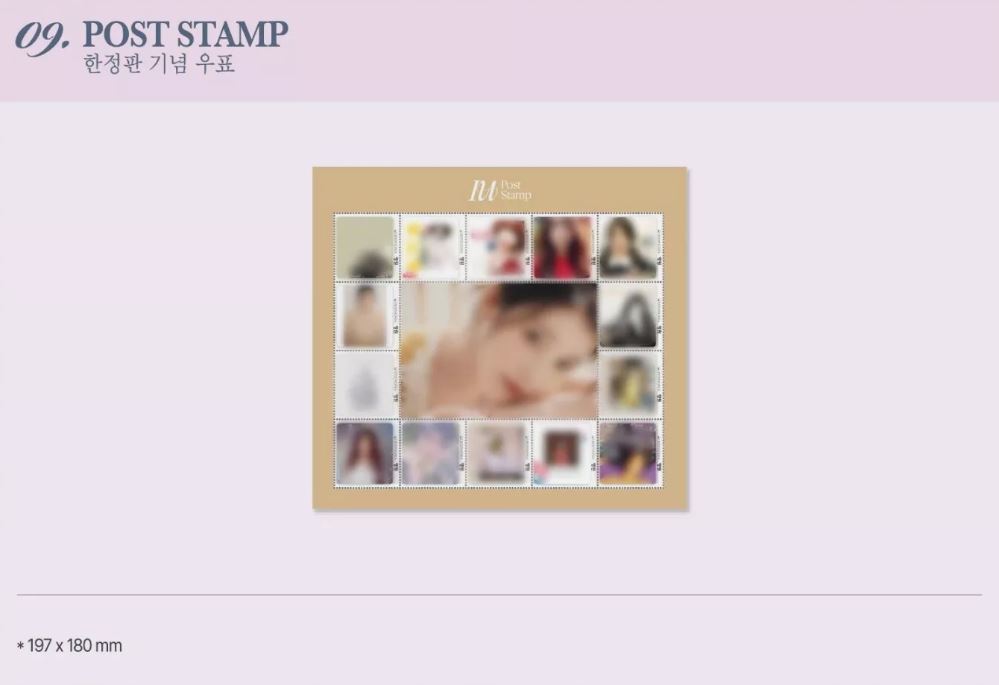 (未開封新品) (アイユスタンプセット)IU MOMENT瞬間OFFICIAL MD GOODS POST STAMP