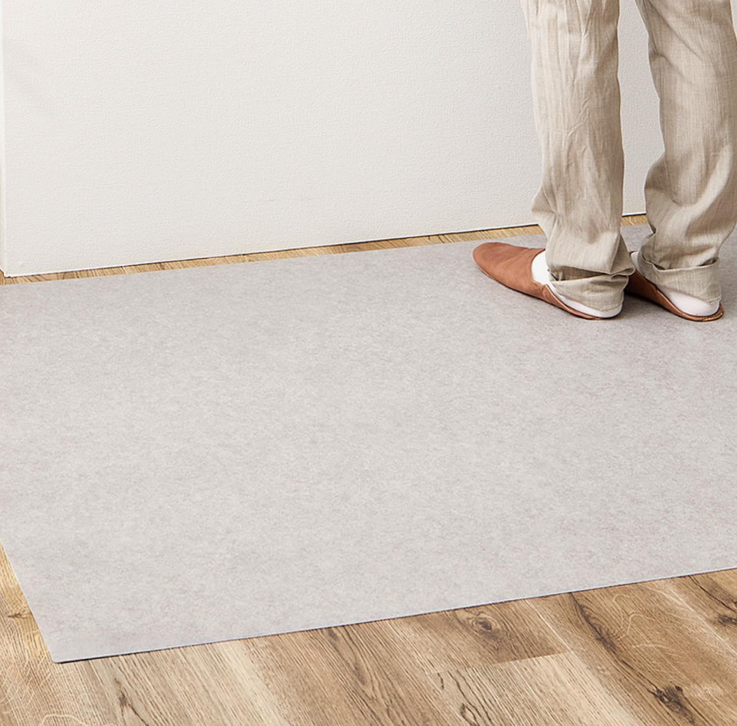 萩原 クッションフロア サンドストーン 約90×350cm 水拭きできる 抗菌 防カビ 抗ウイルス 防炎 滑り止めシール付き カットOK 日本製