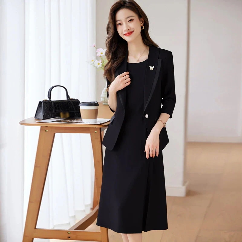 2点セット レディース 通勤 フォーマル  レディースワンピース   レディーススーツ レディース通勤スーツ