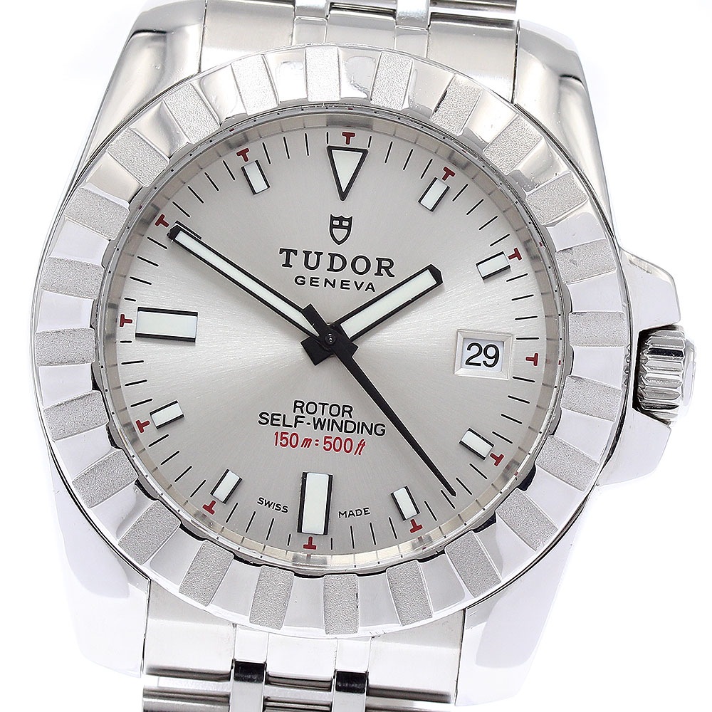 チュードル TUDOR 20010 スポーツコレクション デイト 自動巻き メンズ 保証書付き_868965【中古】 123,450円