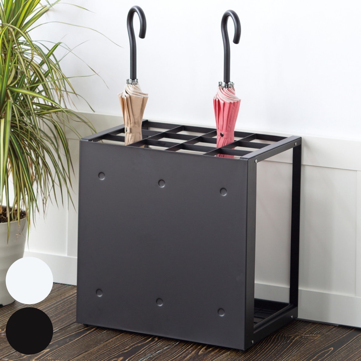 傘立て 36本用 パネル傘立 傘たて 業務用 玄関収納 傘 スチール製 長傘 収納 アンブレラ スタンド 省スペース シンプル 黒 白 おしゃれ かさ立て かさ カサ ホルダー 玄関 法人限定