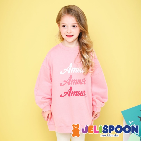 ラブラブロングTシャツ女児上下服/子供服