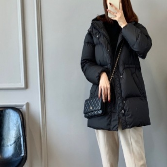 シンプルダウンコート アウター コート ダウンコート 長袖 ストレート ダウン かわいい 大人可愛い
