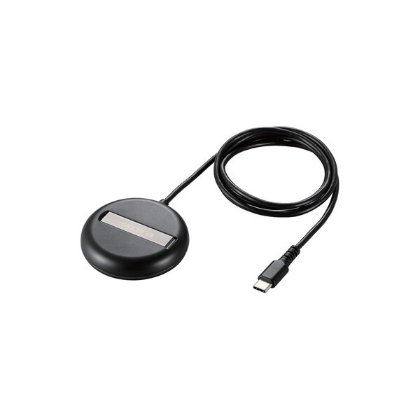 W-MA06BK ワイヤレス充電器 Qi認証 Qi2対応 15W/7.5W/5W マグネット式 卓上 スタンド 2Way ケーブル一体 1m ブラック メーカー直送