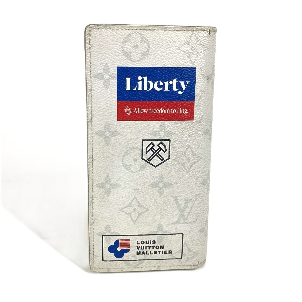 長財布 M67822 ポルトフォイユブラザ モノグラム ロゴストーリー 2つ折り ロングウォレット モノグラムキャンバス ホワイト