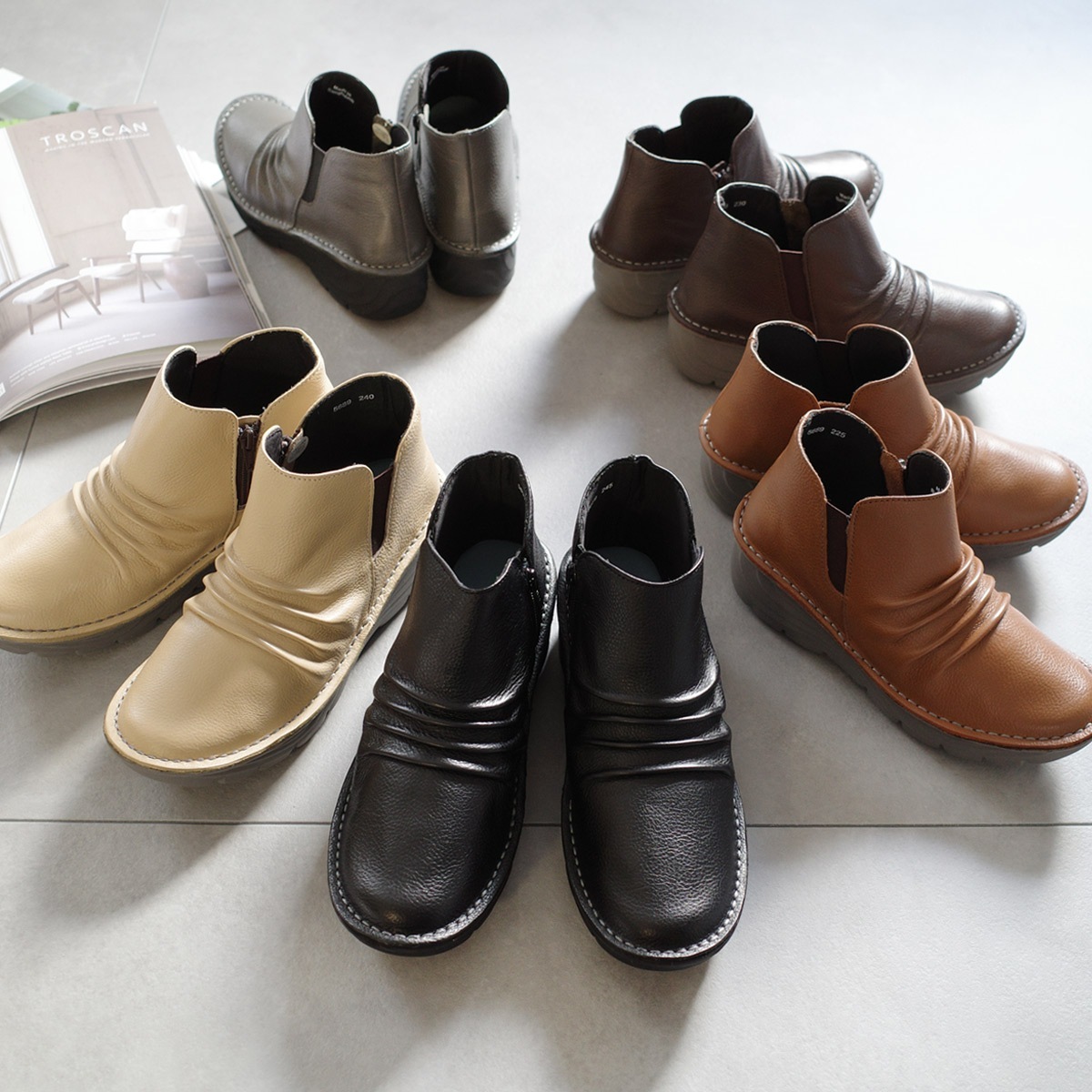 【最終売り尽くし！】超軽量サイドゴアブーツ本革 レディース