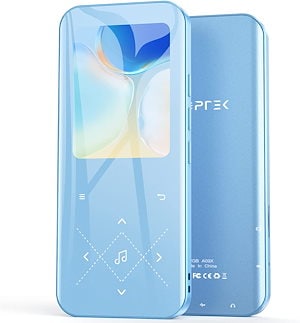 MP3プレーヤー ブルー Bluetooth5.3 内蔵32GB HiFi ダイレクト録音 内蔵スピーカー FMラジオ 2.4インチ 音楽プレーヤー 最大128GBのTFカード対応 AMP-015