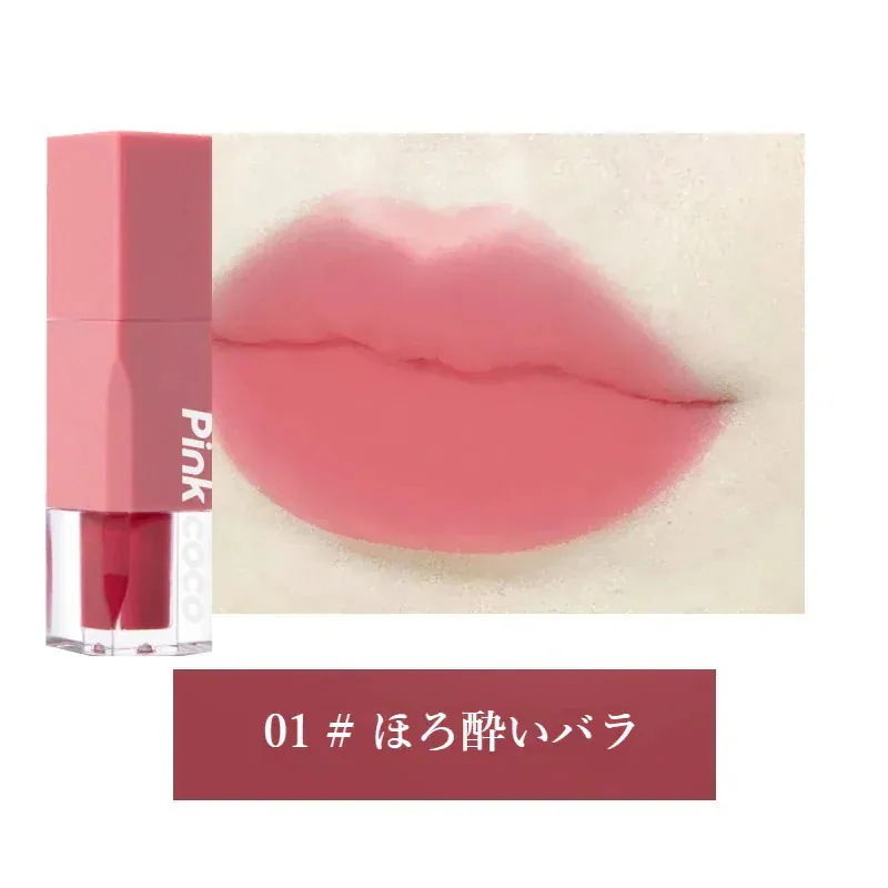 Qoo10] Pink coco リップグロス 50色 水光 8時間持続保 : ポイントメイク