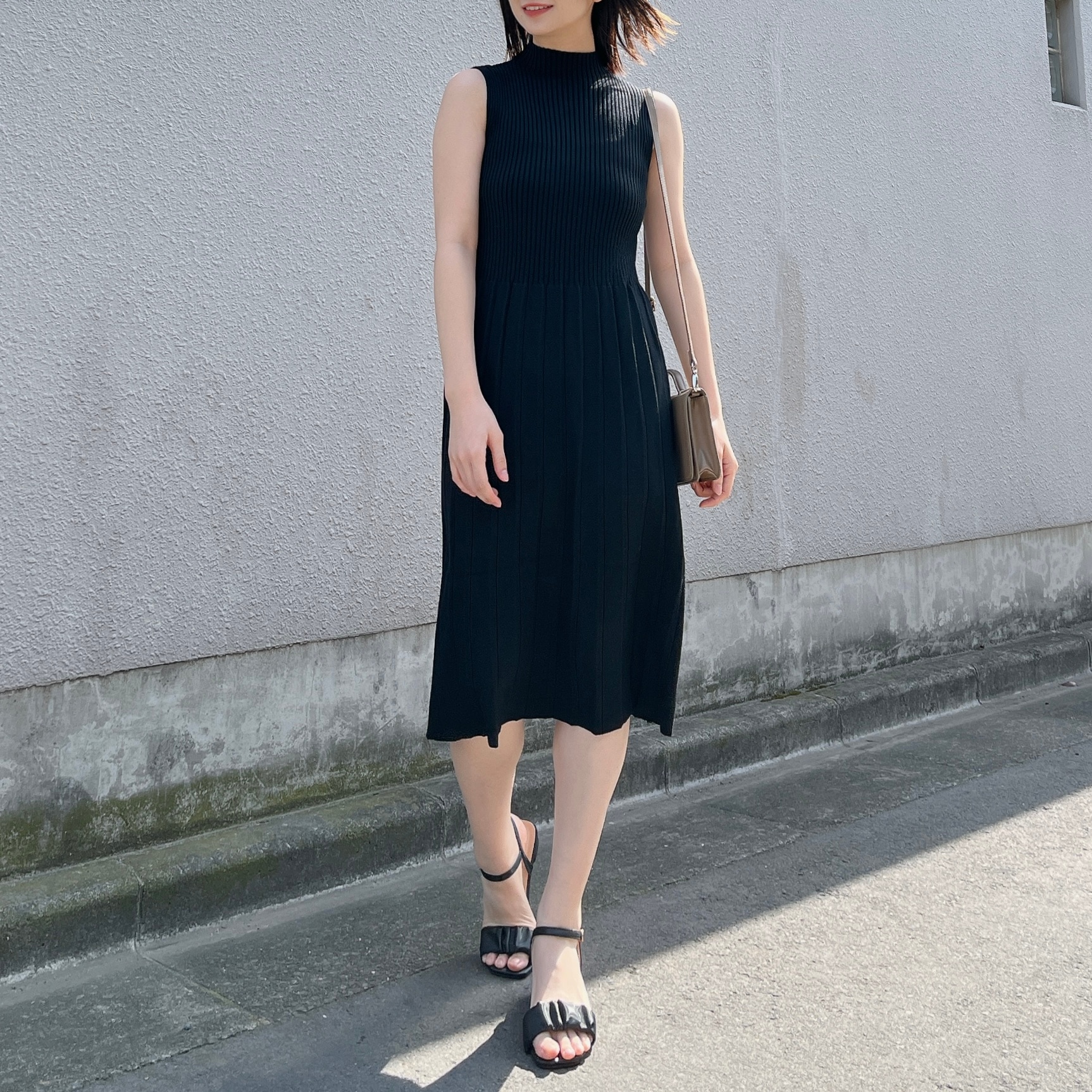 サマーニットプリーツワンピース