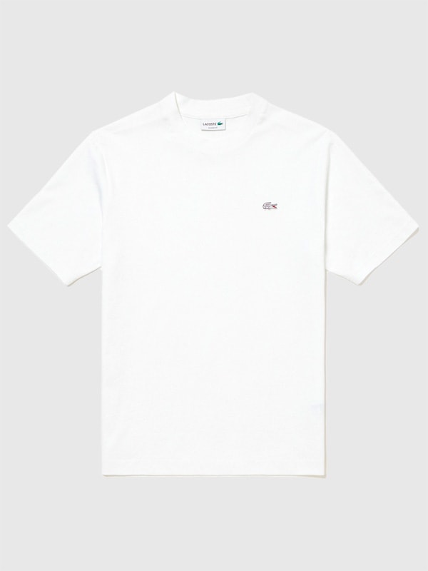 LACOSTE ラコステ Tシャツ アウトライン クロック メンズ レディ―ス ユニセックス クロコダイル クラシックフィットシルエット TH5582-99