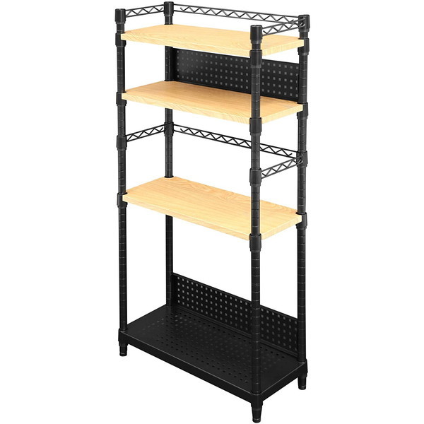 Bauhutte バウヒュッテ BHS-600SM-WD デスクサイドラック 木目 メーカー直送