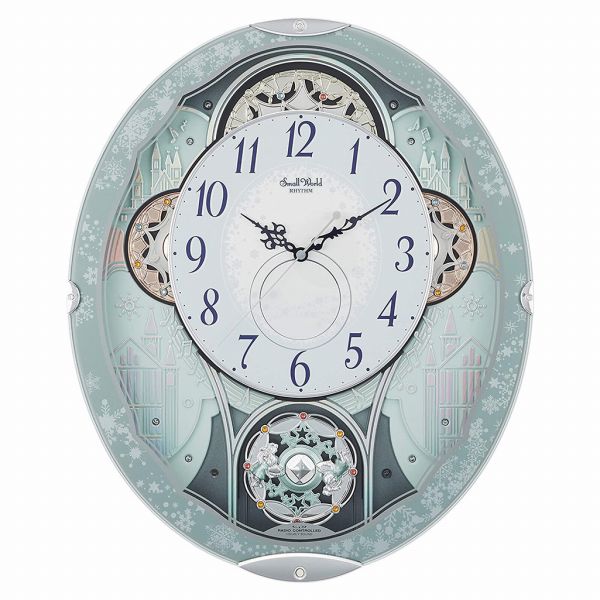 取寄品 正規品 RHYTHM リズム時計 4MN537RH04 電波からくり時計 スモールワールドビスト アナログ表示 掛け時計