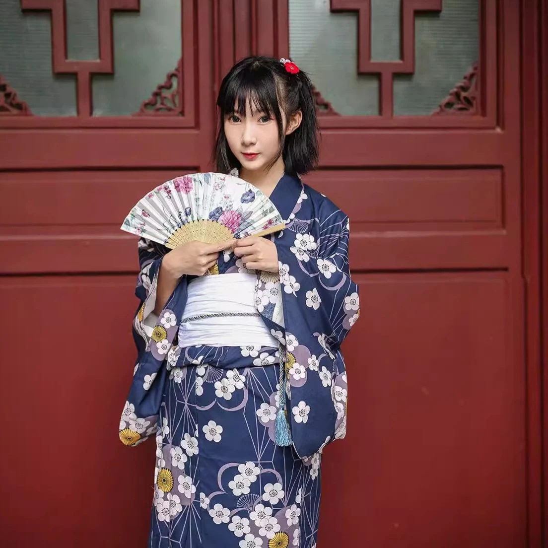 浴衣 着物 レディース 桜 着物 浴衣 フルセット 着物スーツ 和装 フリーアイロン 着やすいバージョン 夏祭り 花火大会 文化祭 学園祭