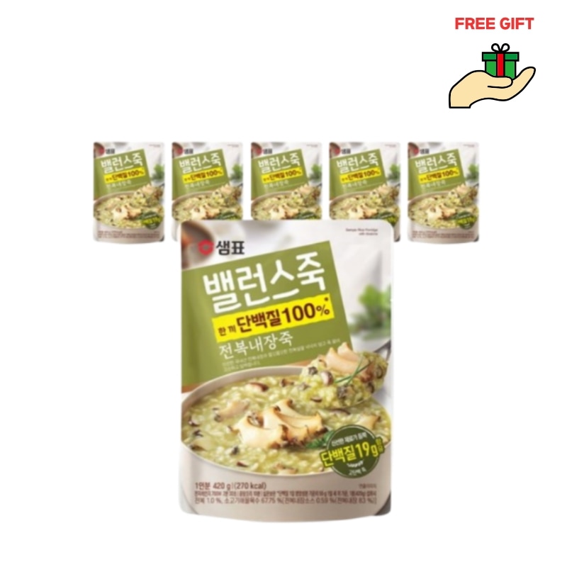 バランス粥 アワビ肝入り 420g×6個セット／たんぱく質豊富／韓国産おかゆ